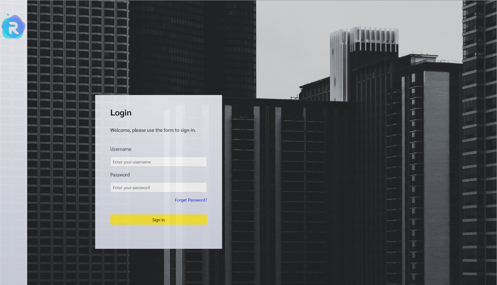 Interface du logiciel Société Ranz