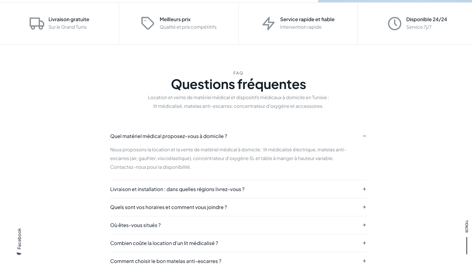 Capture d'écran de Confort Médical — vue complémentaire